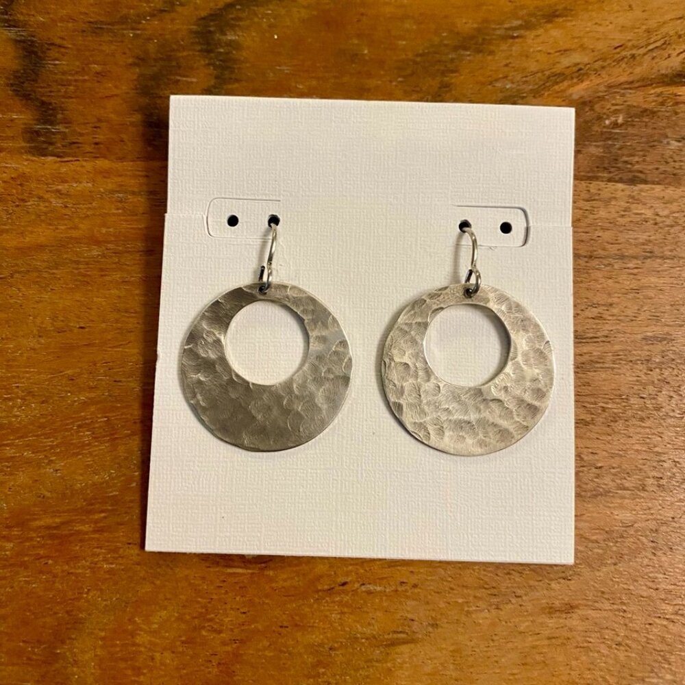 Handmade Hammered Sterling Silver Earrings